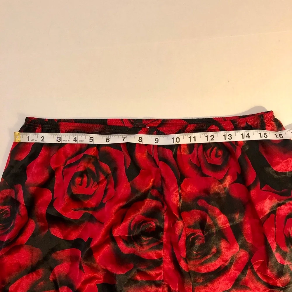 Intimates Pajamas Set Red Rose Sexy Sz Large Morgan Taylor - Picture 14 of 16